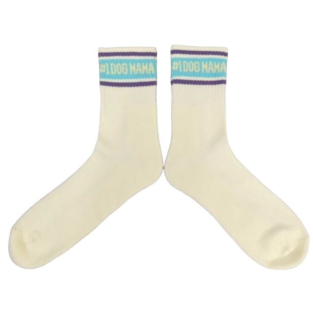 Zanden #1 Dog Mama Crew Socks, One Size Fits All - Carousel image #1