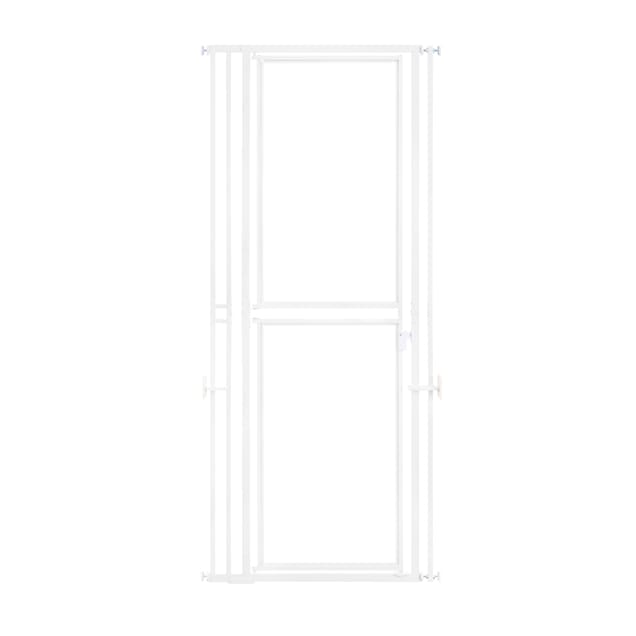 Unipaws 79" H Extra Tall Clear Acrylic Pet Gate , White, 27.5-37" W X 3.94" D X 79" H - Carousel image #1