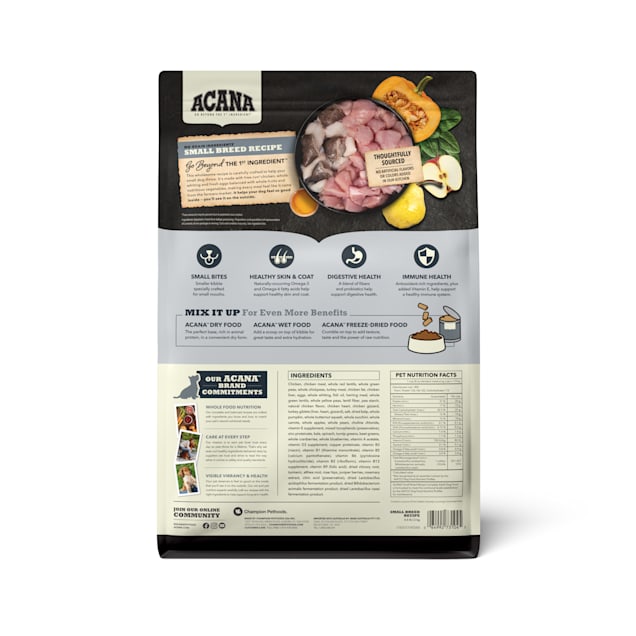 ACANA Grain Free Adult Dry Dog Food Small Breed Recipe, 13 lbs