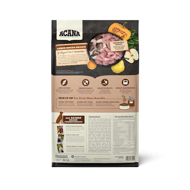 ACANA Grain Free Adult Dry Dog Food Large Breed Recipe, 25 lbs