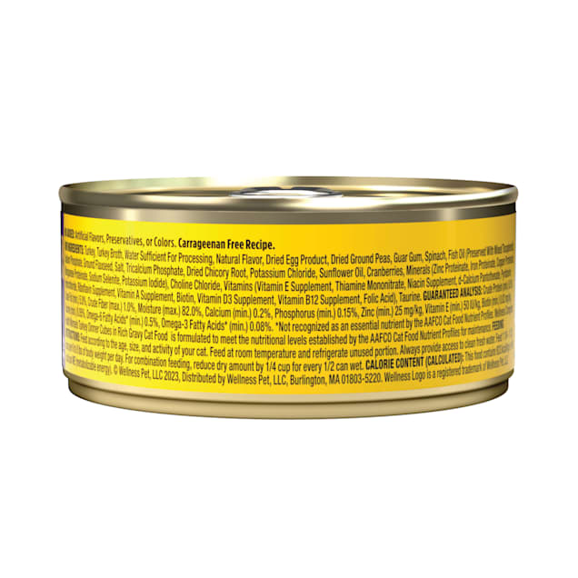 Wellness Grain Free Natural Turkey Morsels Dinner Canned Cat Food