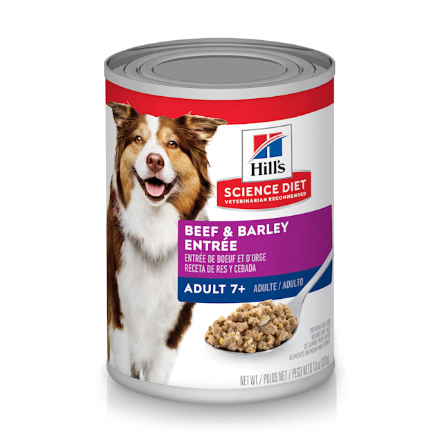 Hill's Science Diet Adult 7+ Beef & Barley Entree Canned Dog Food, 13 oz., Case of 12 - Carousel image #1