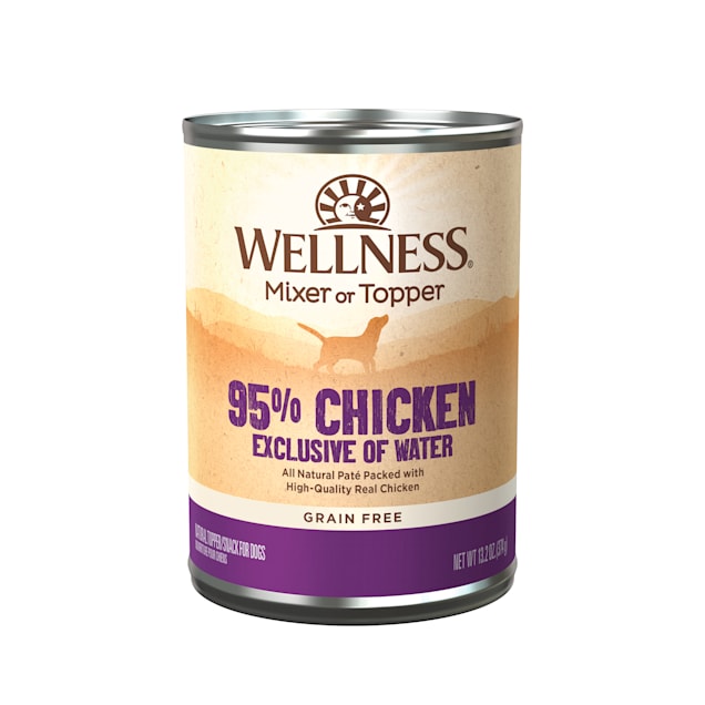 Wellness Natural Grain Free 95-Percent Chicken Recipe Wet Dog Food, 13.2 oz., Case of 12 - Carousel image #1