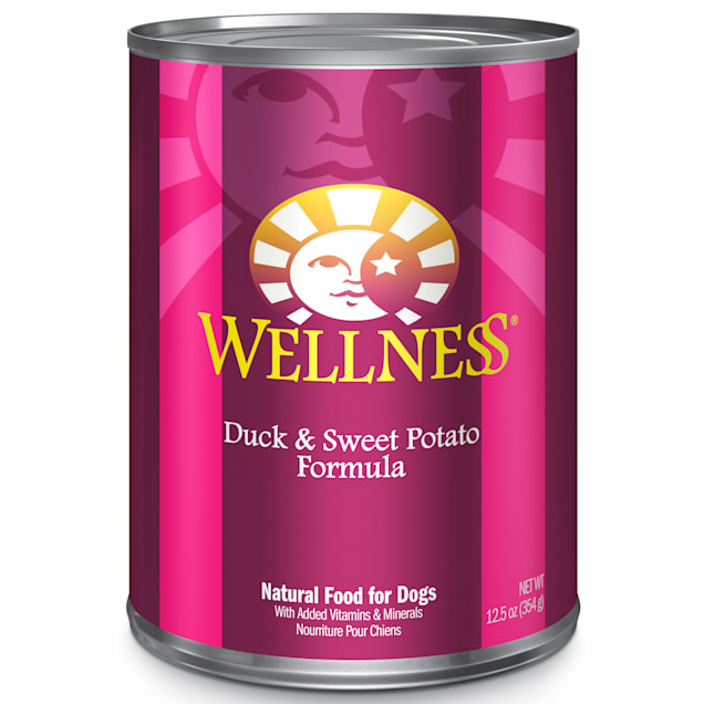 Wellness Complete Health Natural Duck and Sweet Potato Recipe Wet Dog Food, 12.5 oz., Case of 12 - Carousel image #1