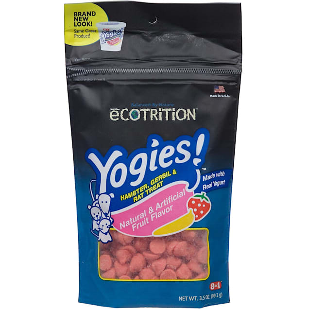eCOTRITION Yogies Fruit Flavor Hamster, Gerbil, Rat Treats, 3.5 oz. - Carousel image #1