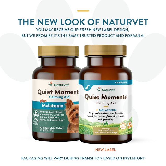 NaturVet Quiet Moments Time Release Chewable Tablets for Dogs