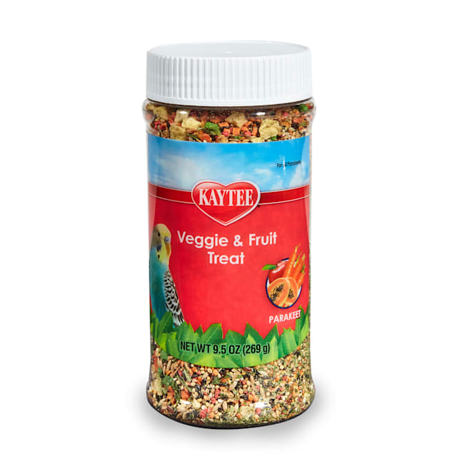 Kaytee Fruit and Veggie Treat Jar for Parakeet, 9.5 oz. - Carousel image #1