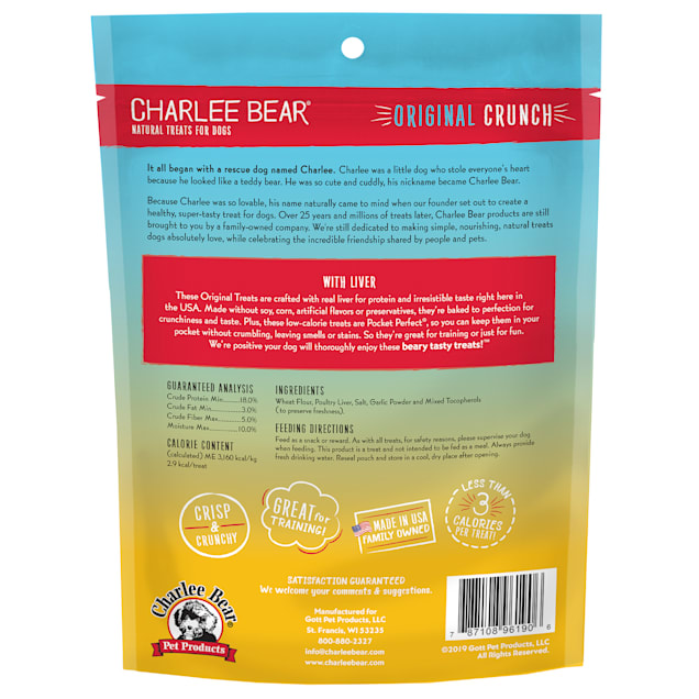Charlee bear dog treats with liver top