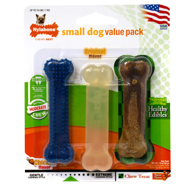 Nylabone Small Dog Value Pack, 1.7 oz., Pack of 3 - Carousel image #1