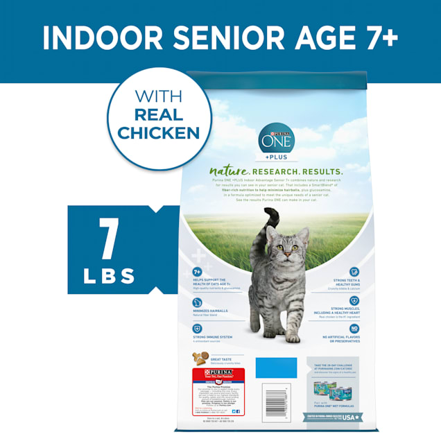 Purina ONE Indoor Advantage Senior High Protein Natural Senior Dry Cat Food 7 lbs