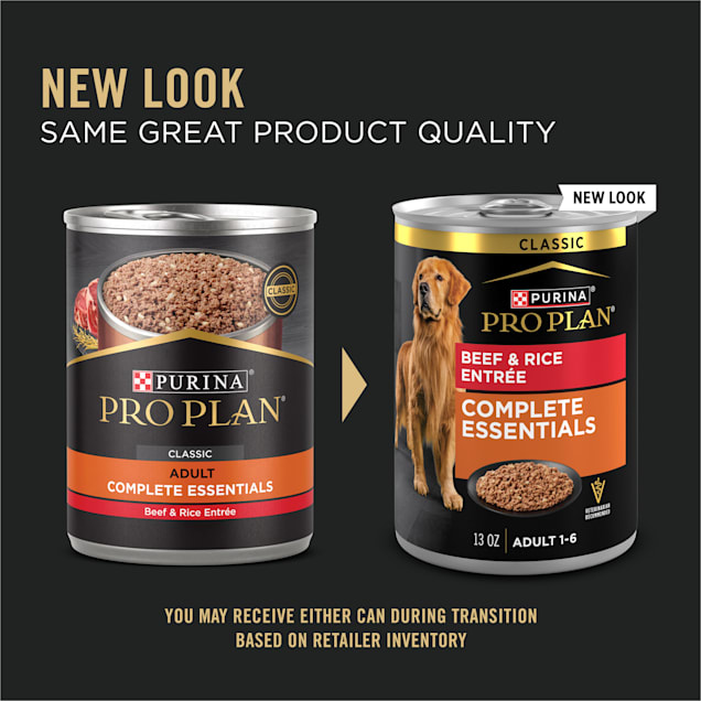 Purina Pro Plan High Protein Beef & Rice Entree Pate Wet Dog Food, 13 oz. | Petco