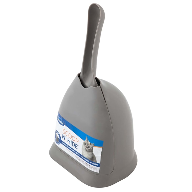 Petmate Scoop 'n Hide Titanium Cat Litter Scoop, 6" L X 5" W X 12" H - Carousel image #1
