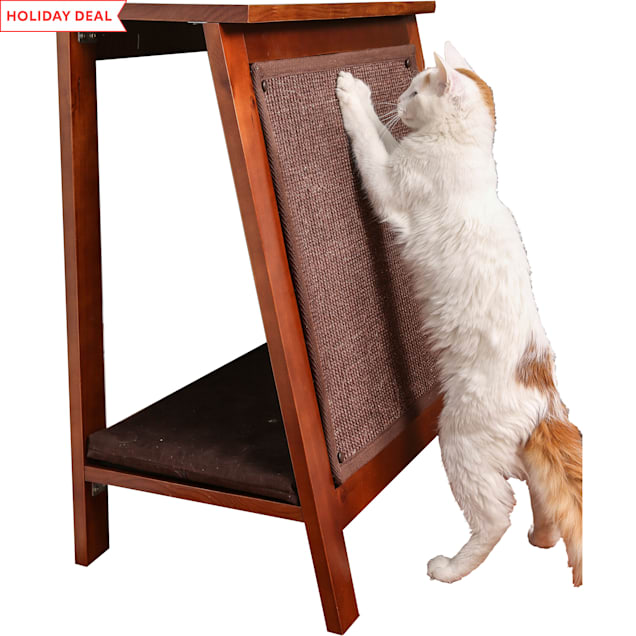 The Refined Feline Ain Frame Cat Bed In Mahogany, 23.5" L X 15" W X 28