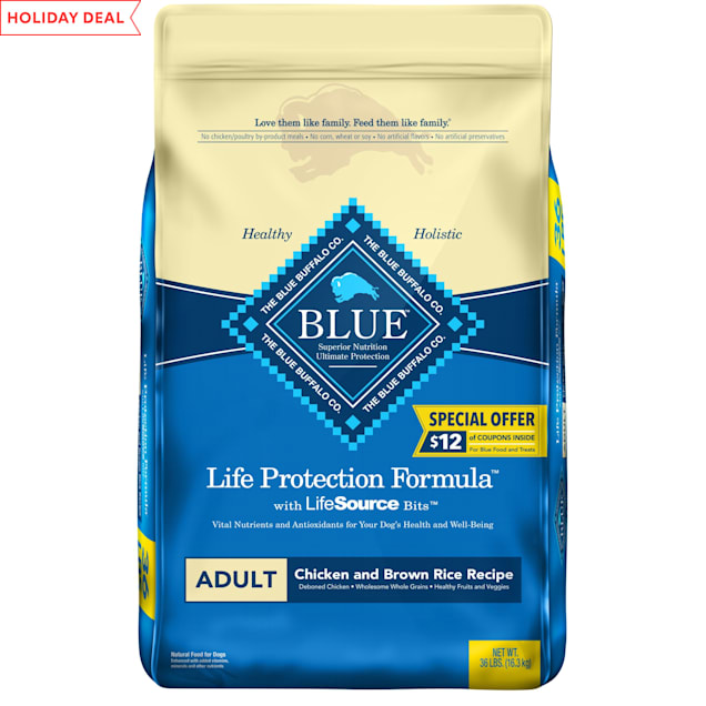 blue dog food chicken and brown rice