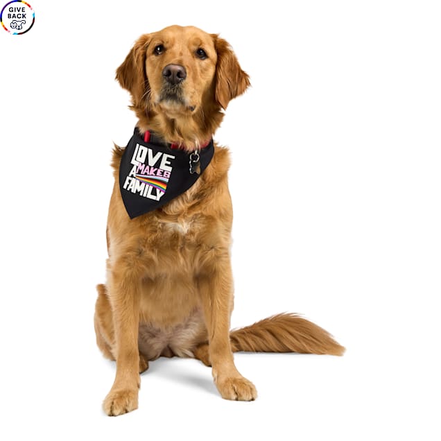 YOULY Pride Family Love Dog Bandana, Black, X-Small/Small - Carousel image #1