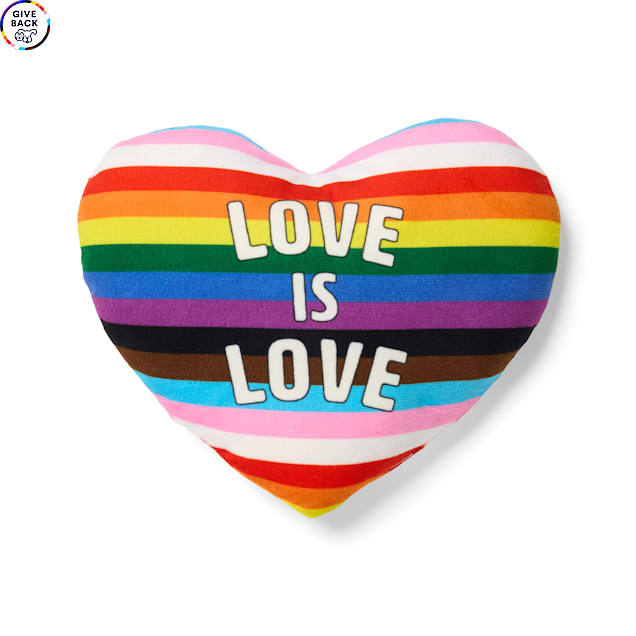 Petco 2 for $5 Love is Love Heart Plush Dog Toy, Medium - Carousel image #1