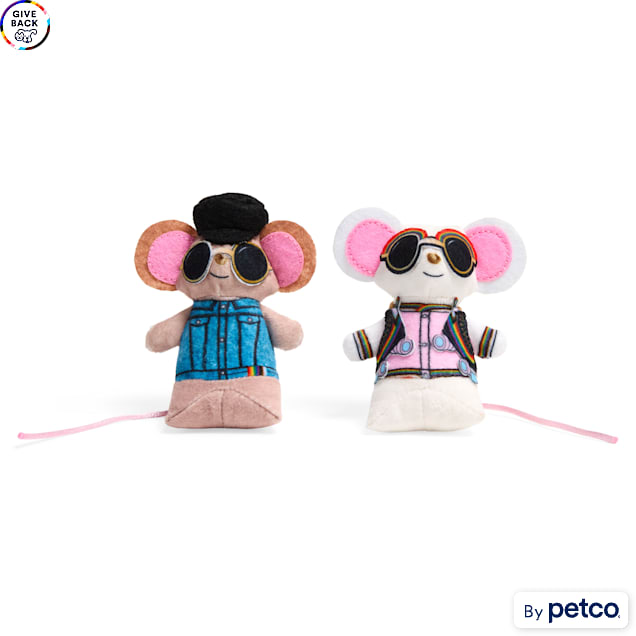 YOULY Pride Outfit Mice Cat Toy, X-Small, Pack of 2 - Carousel image #1