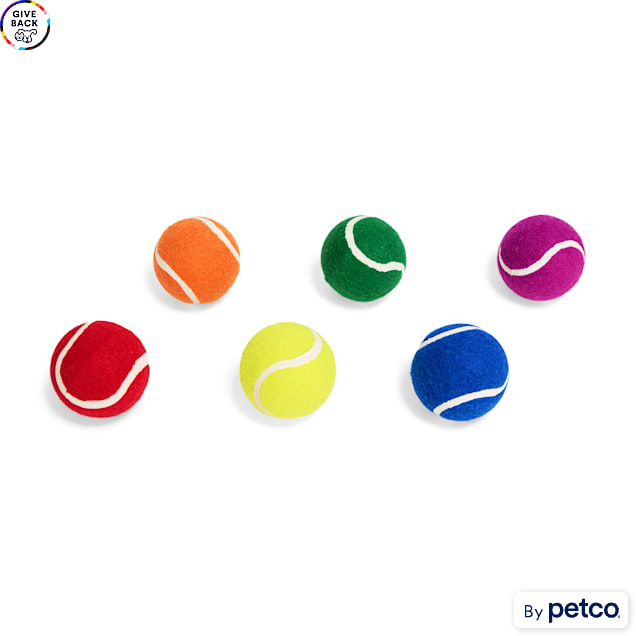 YOULY Pride Rainbow Tennis Ball Dog Toy Set, Pack of 6 - Carousel image #1