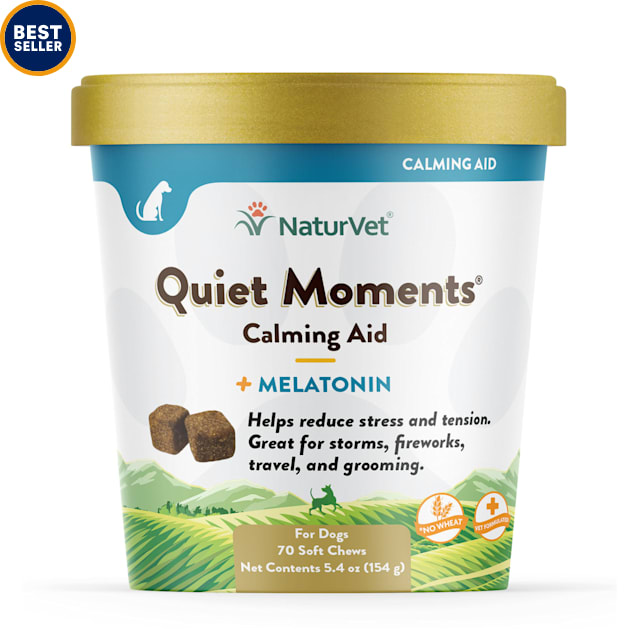 NaturVet Quiet Moments Calming Dog Soft Chew, 5.4 oz., Count of 70 on Sale At PETCO