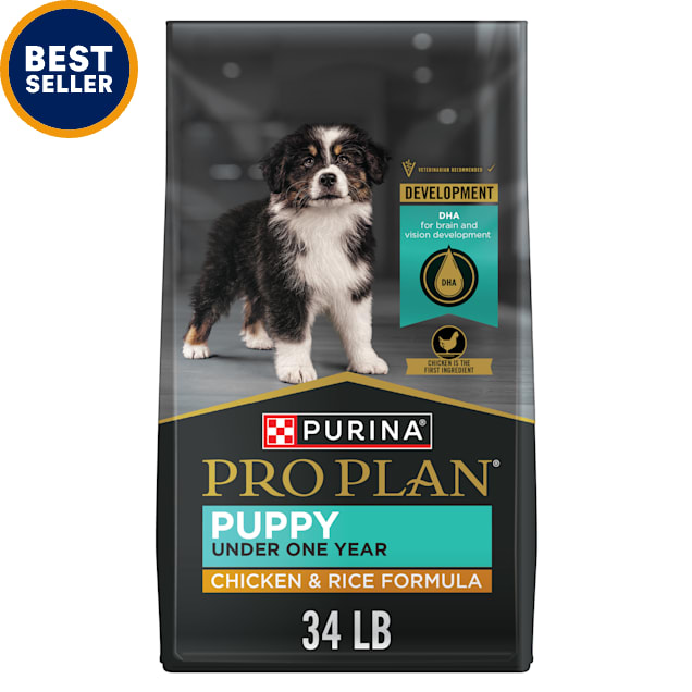 Purina Pro Plan High Protein Chicken and Rice Formula Dry Puppy Food, 34  lbs.