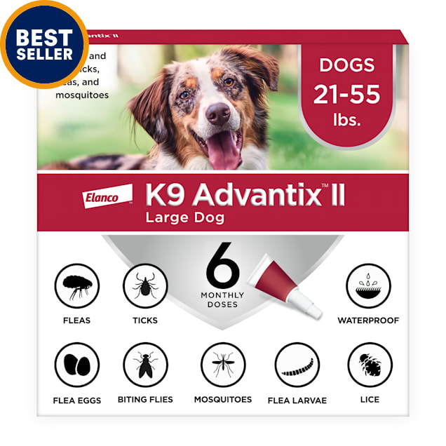 K9 Advantix Ii Topical Large Dog Flea Tick Treatment Pack Of 6 Petco