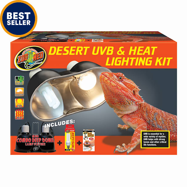 Zoo Med Desert UVB & Heat Lighting Dual Kit, 100 Watt - Carousel image #1