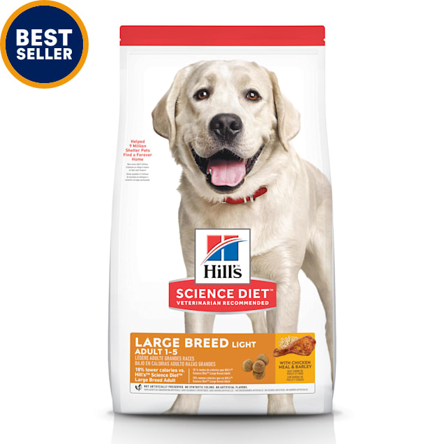 Hill's Science Diet Adult Light Large Breed with Chicken Meal & Barley Dry Dog Food, 30 lbs., Bag - Carousel image #1