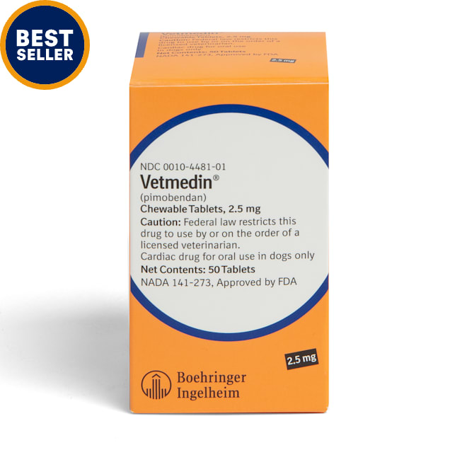 Vetmedin 2.5 mg for Dogs, 50 Chewable Tablets - Carousel image #1