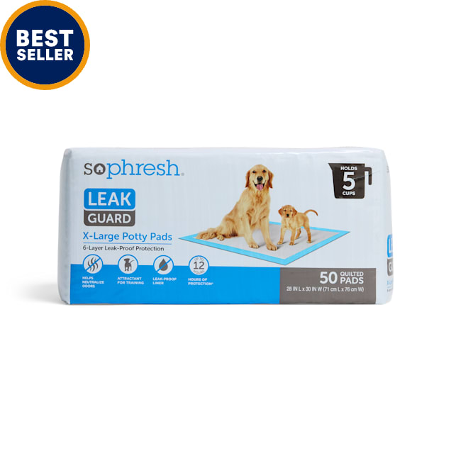 So Phresh XLarge Leak Guard Quilted Potty Pads, Count of 50 Petco