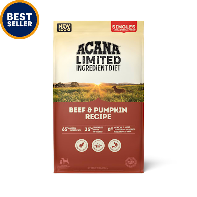 ACANA Singles Limited Ingredient Diet Grain-Free High Protein Beef & Pumpkin Dry Dog Food, 25 lbs. - Carousel image #1