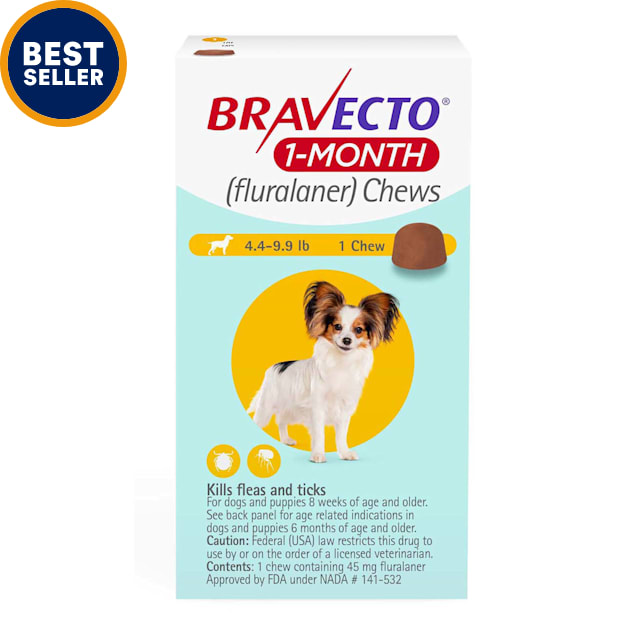 Bravecto 1-Month Chews for Dogs 4.4-9.9lbs, 1 Month Supply - Carousel image #1