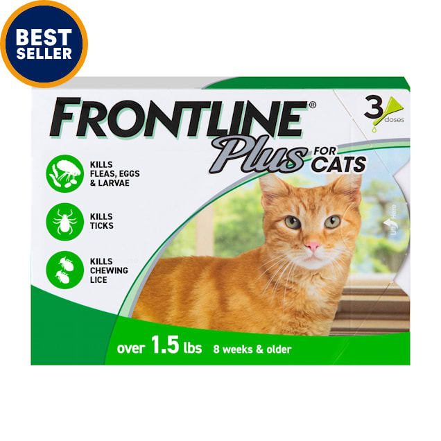 Frontline Plus Flea And Tick Treatment For Cats Over 1 5 Lbs 3 Treatments Petco