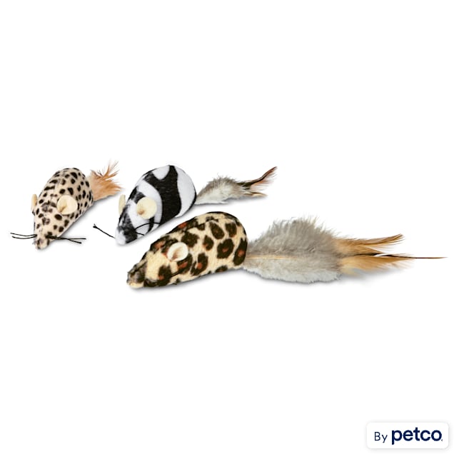 Leaps & Bounds Safari Mice Cat Toys with Catnip, Pack of 3 - Carousel image #1