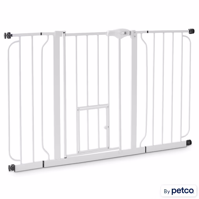 EveryYay In The Zone Steel Walk-Through Pet Gate, 29-50" W X 30" H - Carousel image #1