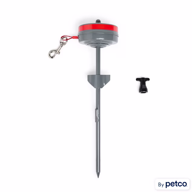 EveryYay Stretch Your Legs Heavy Retractable Tie Out, For Dogs up to 100 lbs., 15' ft. - Carousel image #1
