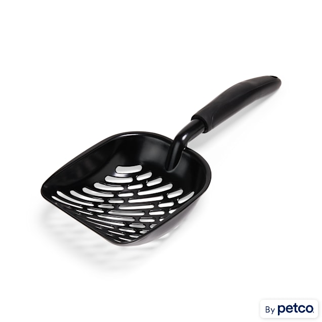 So Phresh Comfort Grip Metal Litter Scoop, Black - Carousel image #1