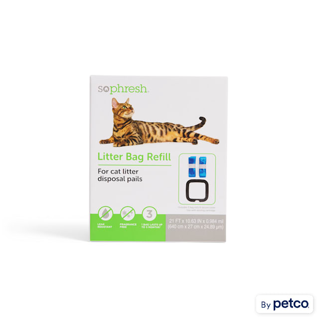 So Phresh Cat Litter Disposal Pail Litter Bag Refill, 21 ft. - Carousel image #1