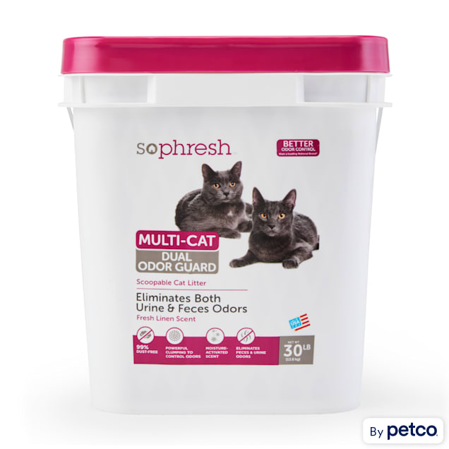 So Phresh Dual Odor Guard Scoopable Cat Litter, 30 lbs. Petco