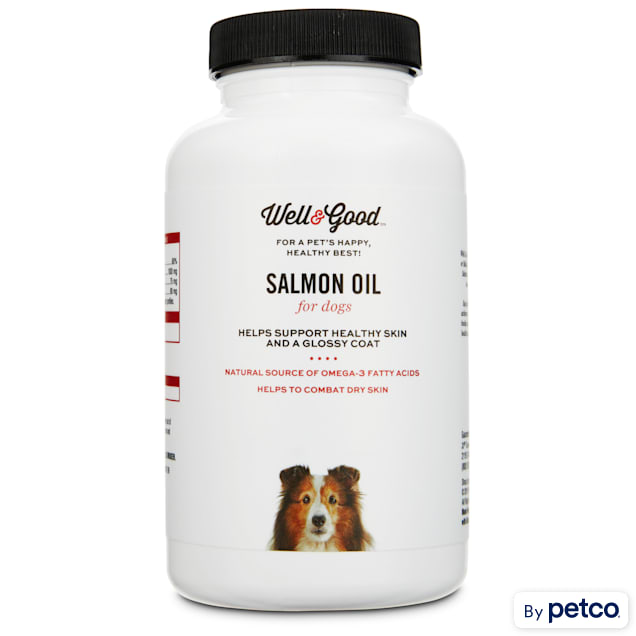 Well & Good Skin & Coat Salmon Oil Dog Capsules, 120 capsules - Carousel image #1