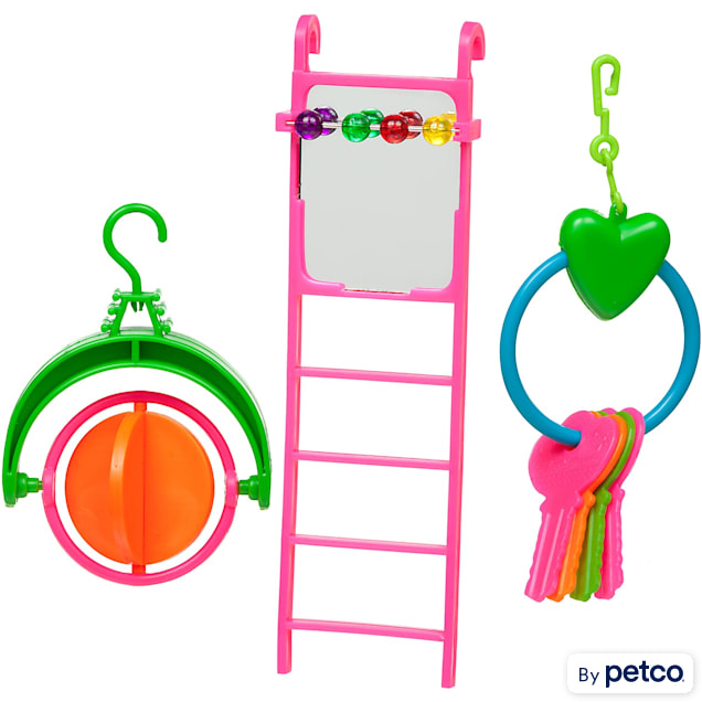 You Me Ladder with Toys Bird Toy Value Pack Petco