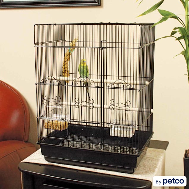 You & Me Square Top Parakeet Cage, 16.5" L X 11.8" W X 22" H - Carousel image #1