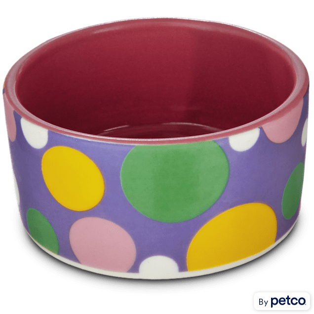 You & Me Pink Polka Dot Dish, Small - Carousel image #1