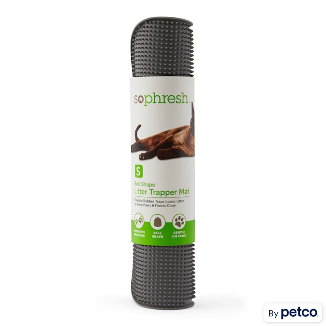 So Phresh Flexible Cat Litter Mat in Grey, 17" L x 14" W Petco