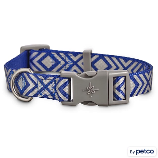 Good2Go Reflective Blue Diamond Dog Collar, Large/X-Large - Carousel image #1