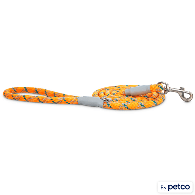 Good2Go Reflective Braided Rope Leash in Orange, 6 ft. - Carousel image #1