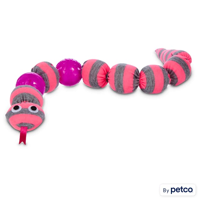 Leaps & Bounds Snake Cat Toy, One Size Fits All, Pink