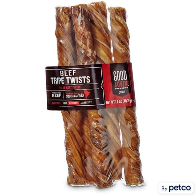 Good Lovin' Beef Tripe Twist Dog Chews, Pack of 5 - Carousel image #1