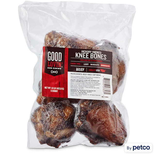 Good Lovin' Hickory Smoked Knee Bone Dog Chews, Pack of 5 - Carousel image #1