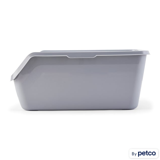 So Phresh Scatter Shield High-Back Litter Box in Gray, 24 L x 18 W x 10 H