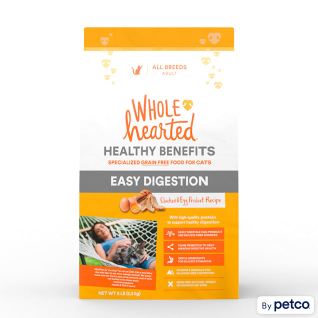 WholeHearted Healthy Digestion Chicken and Egg Product Recipe Dry Cat Food, 5 lbs. - Carousel image #1